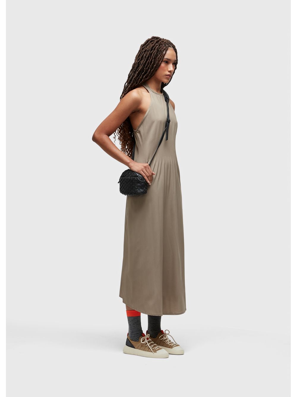 Osklen — Pleated racerback dress