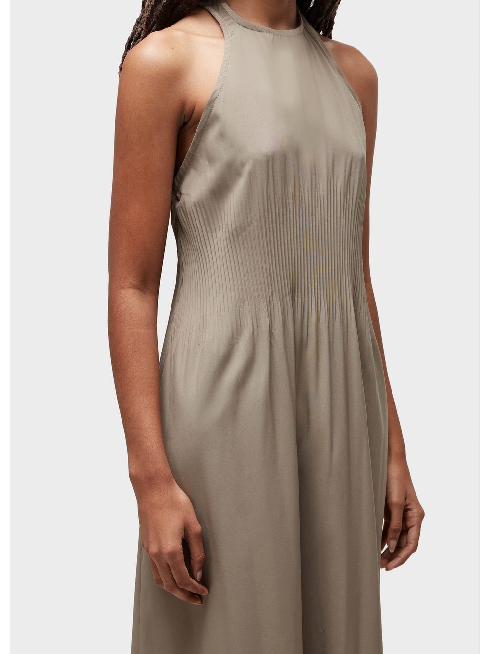 Osklen — Pleated racerback dress