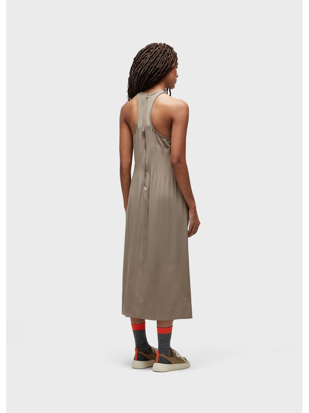 Osklen — Pleated racerback dress