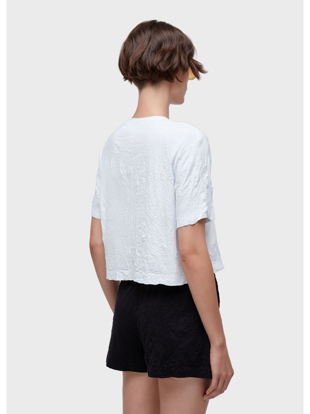 Osklen — Cropped wrinkled t-shirt
