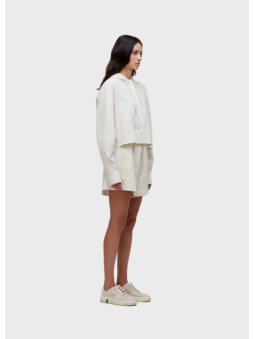 Osklen — Embroidered shell shorts