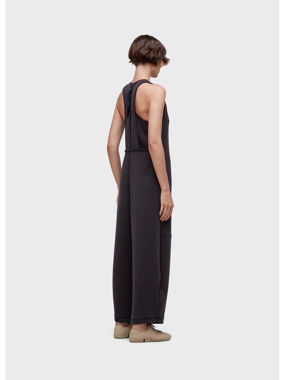 Osklen — Pleated washed touch racerback jumpsuit