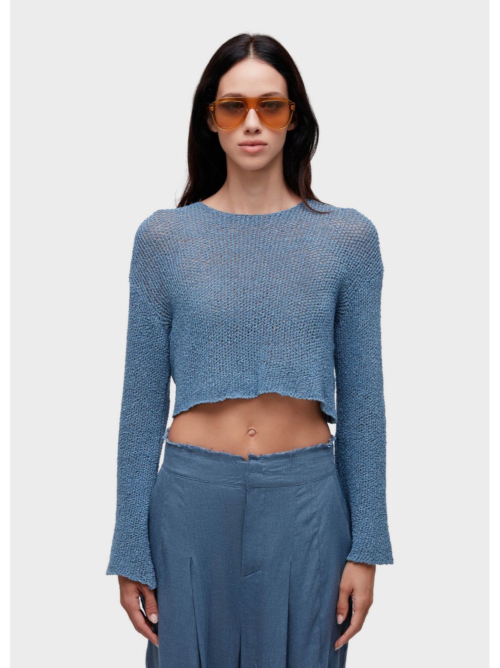Osklen — Flare net knit blouse