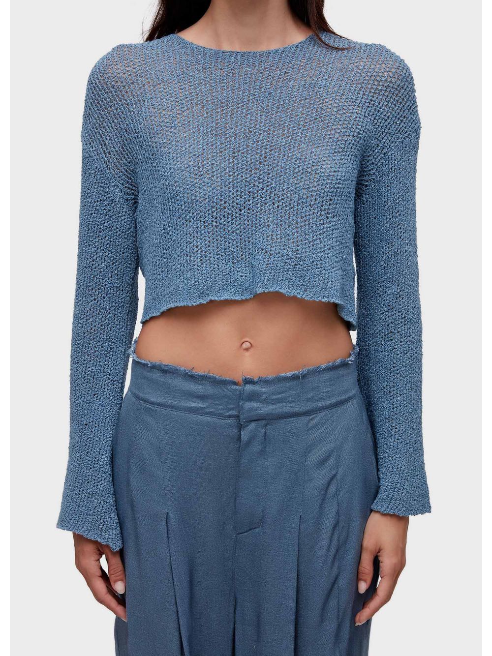 Osklen — Flare net knit blouse