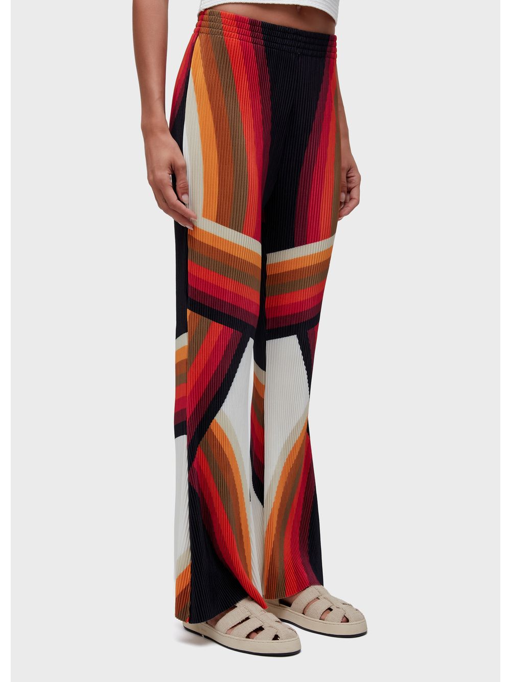 Osklen — Pleated wave straight pants