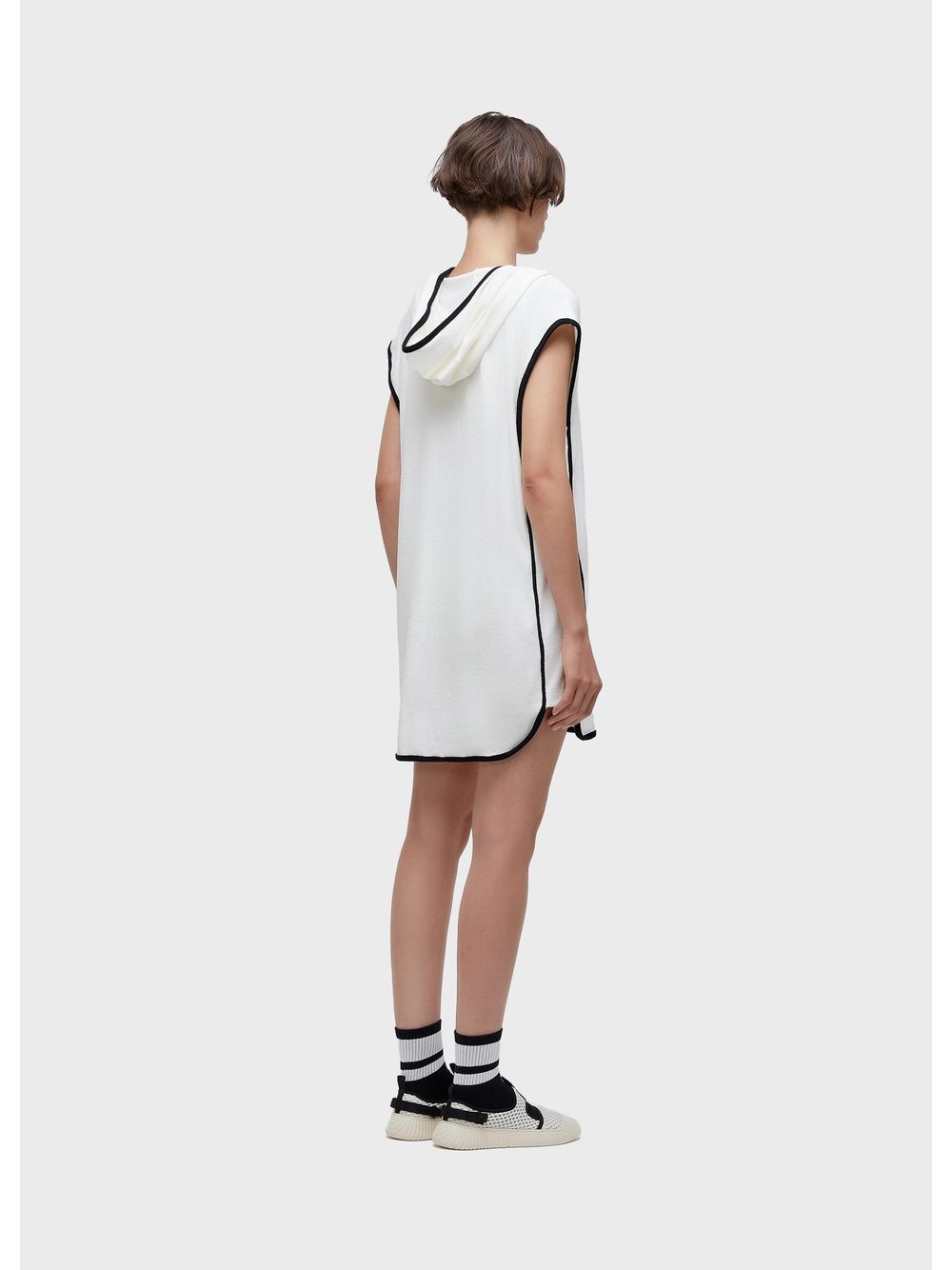 Osklen — Overlay terry cloth piping dress