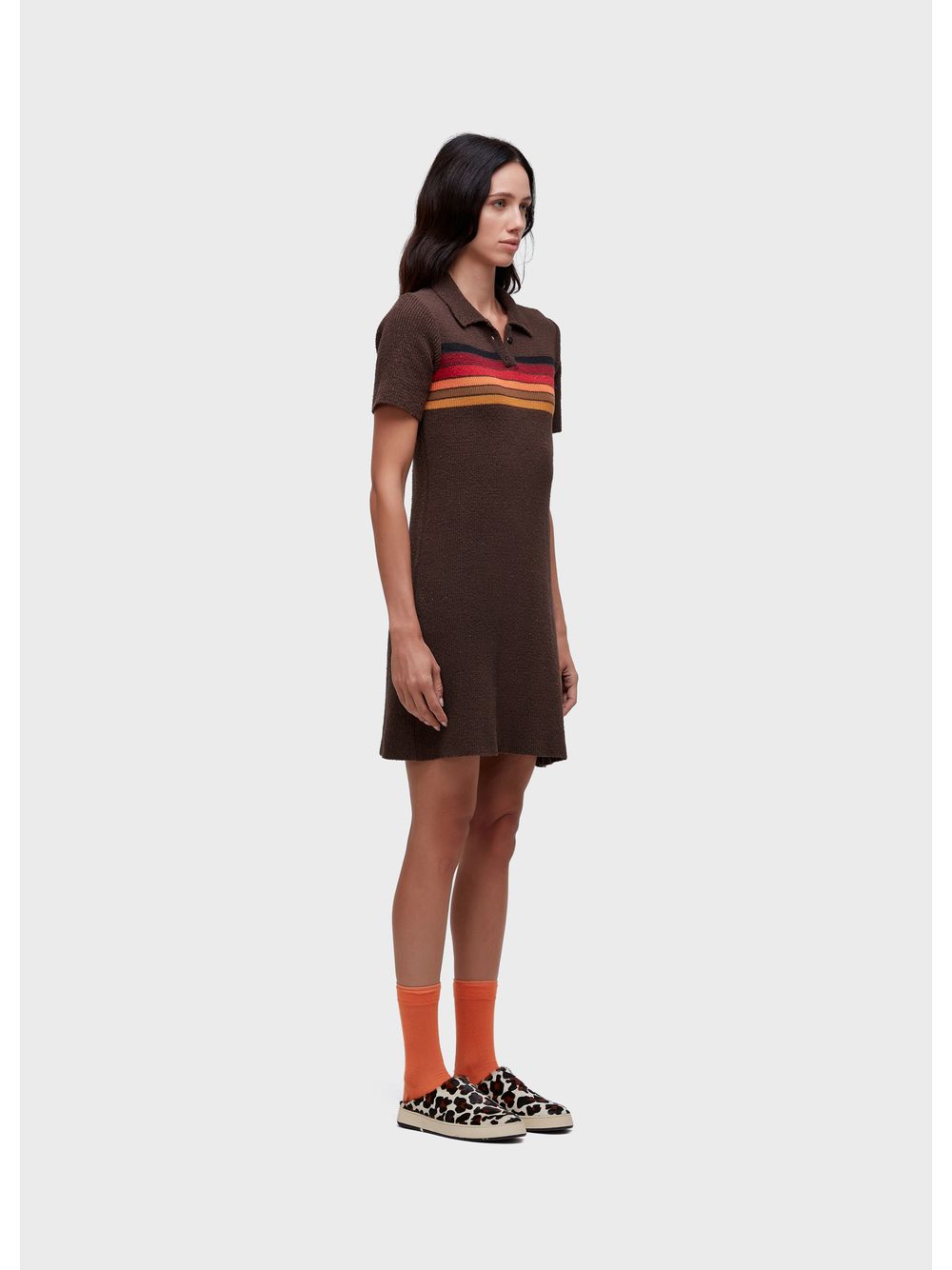 Osklen — Knit striped polo dress