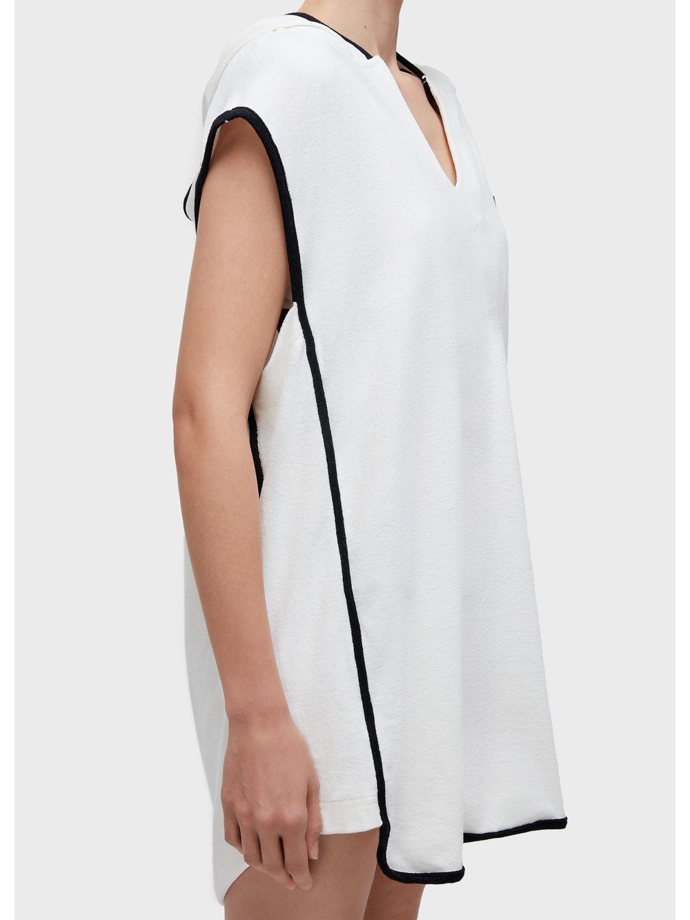 Osklen — Overlay terry cloth piping dress