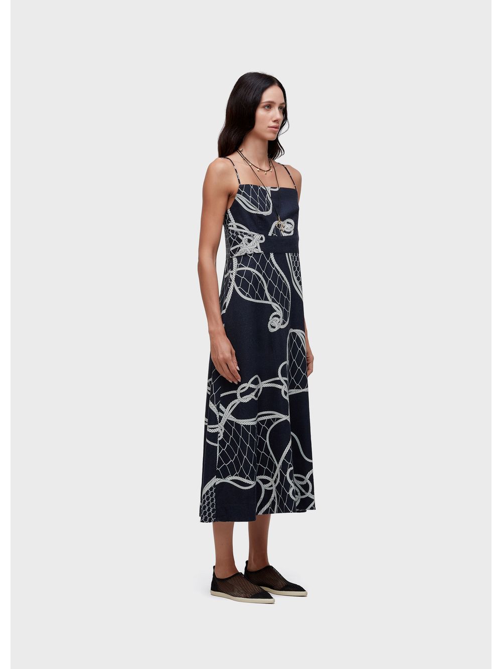 Osklen — Knot blue strap dress