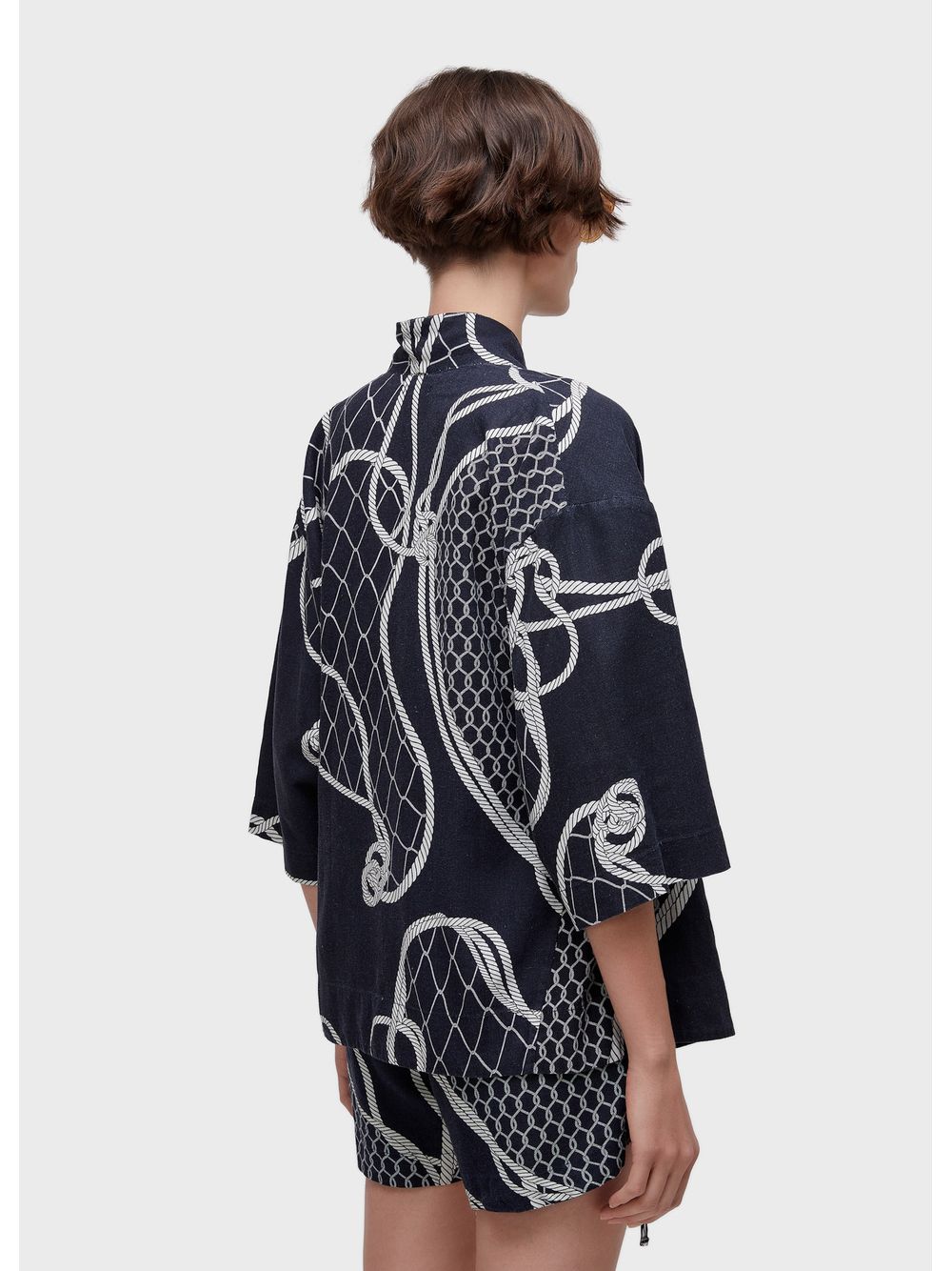 Osklen — Knot blue kimono