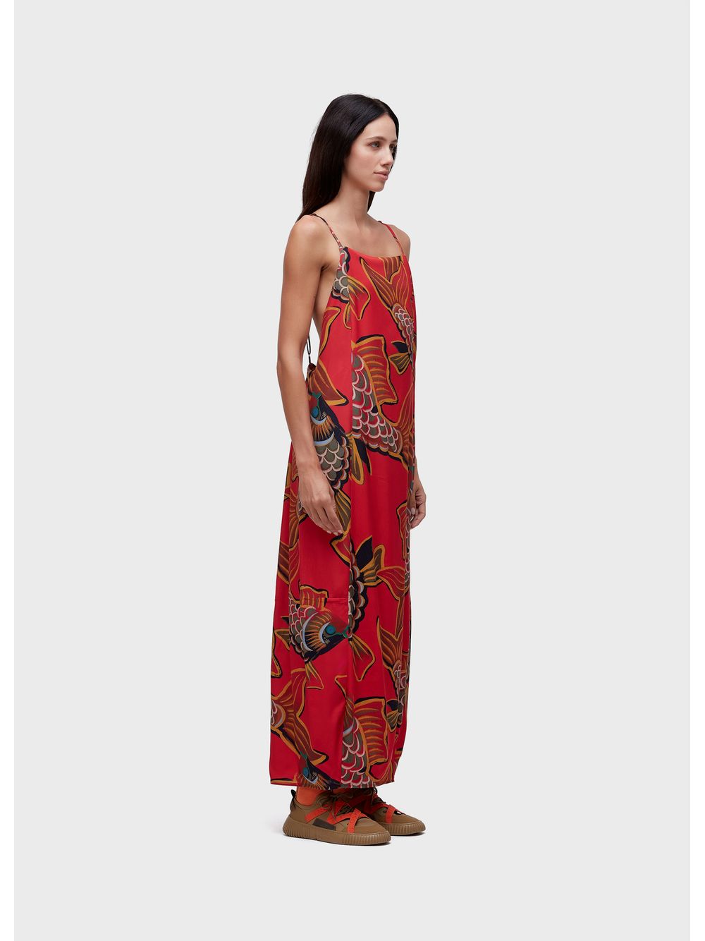 Osklen — Balloon red fish dress