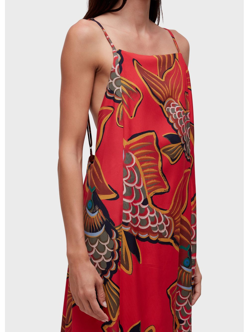 Osklen — Balloon red fish dress