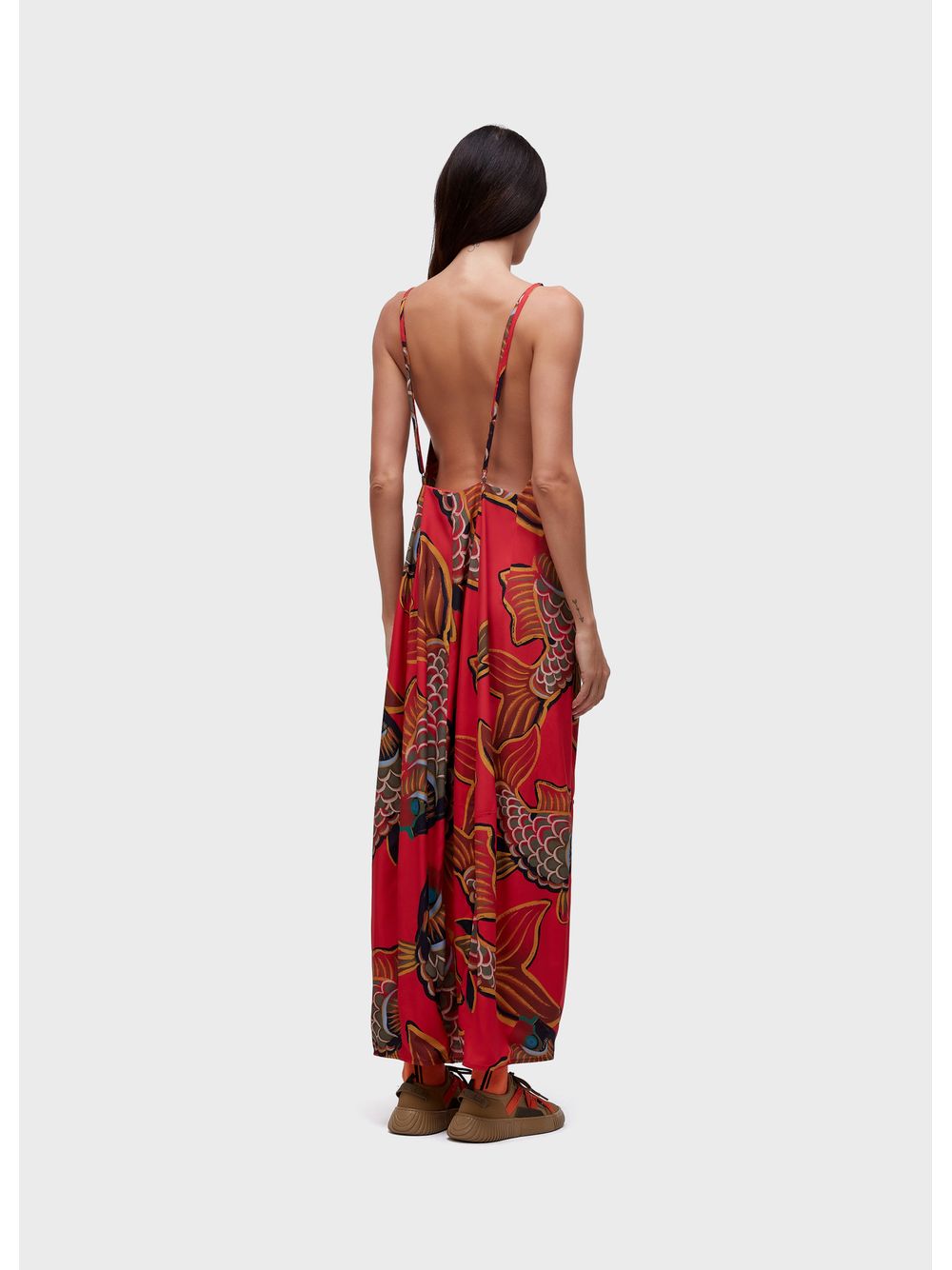 Osklen — Balloon red fish dress