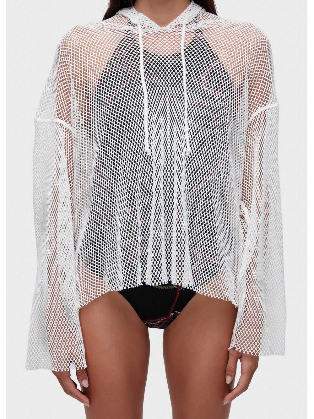 Osklen — Mesh layers hooded shirt