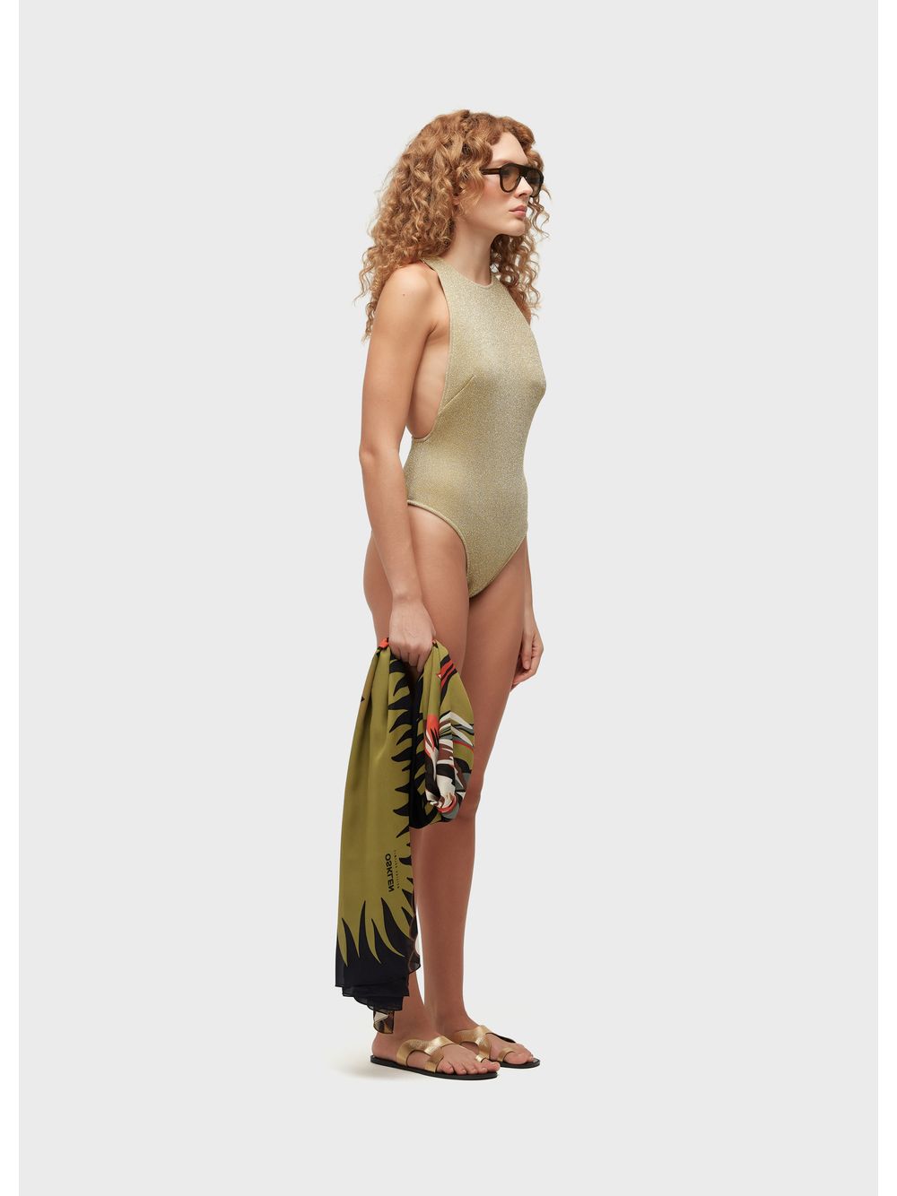 Osklen — Lurex tricot one-piece swimsuit