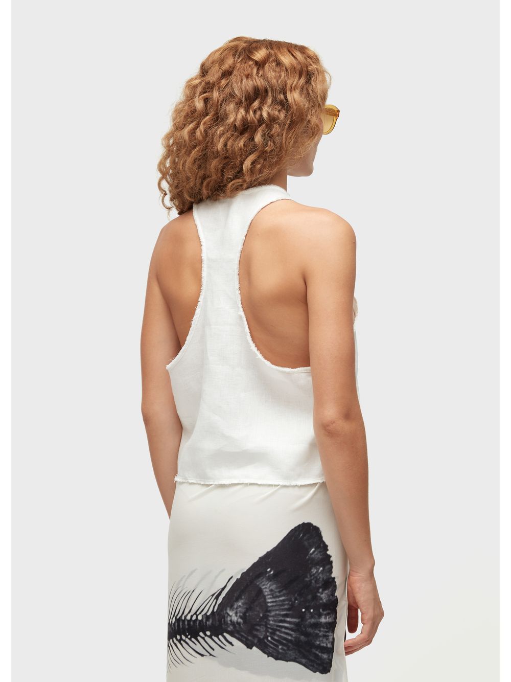 Osklen — Frayed linen tank top