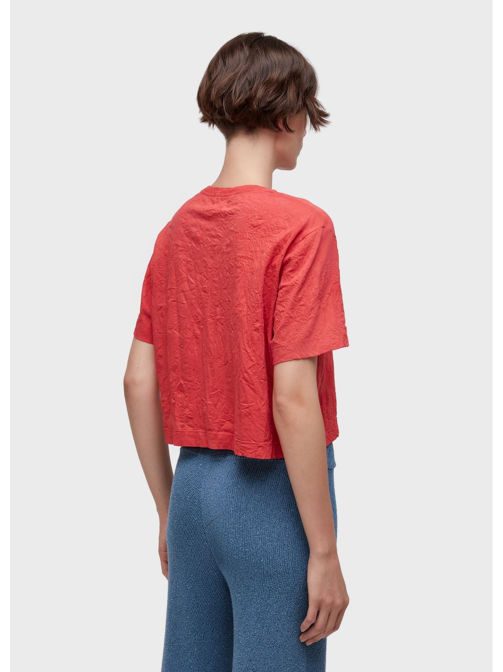 Osklen — Cropped wrinkled t-shirt